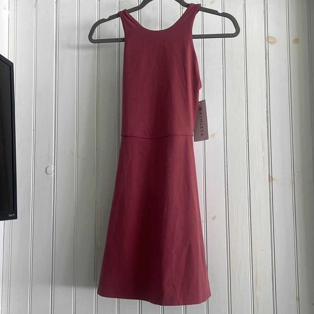 Athlete NWT Racer back pocketed mini dress -XS
